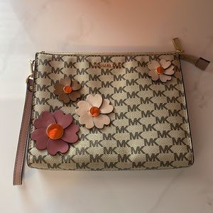 Michael Kors Daniela Large Wristlet with Flowers